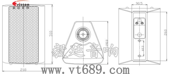 6.5寸2路墻壁音箱成品圖