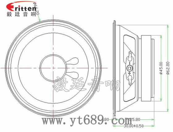 2.5寸4Ω10w喇叭--喇叭廠家成品圖