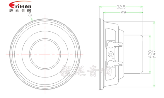 90mm15W4歐全頻喇叭成品圖