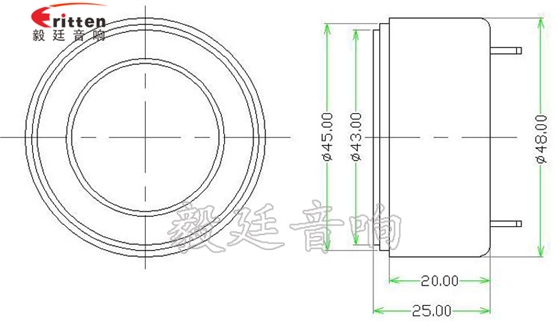 45mm15W高音多媒體喇叭成品圖