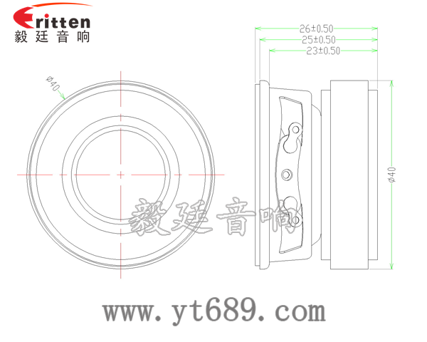 40mm13芯3瓦全頻喇叭成品圖