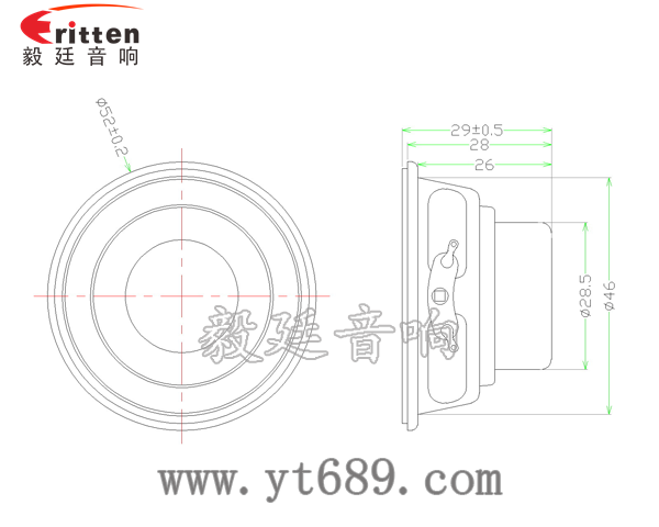 3瓦40mm外磁全頻喇叭成品圖