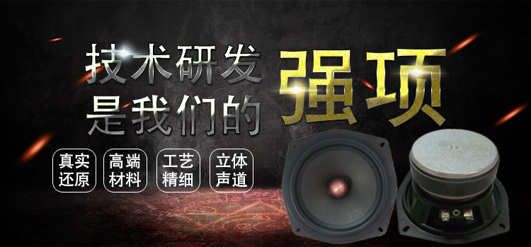 5寸中低音喇叭無線桌面音箱8歐30W外磁揚聲器